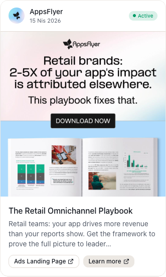 AppsFlyer Retail Omnichannel Playbook ad