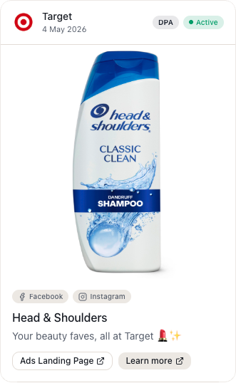 Target Head & Shoulders ad